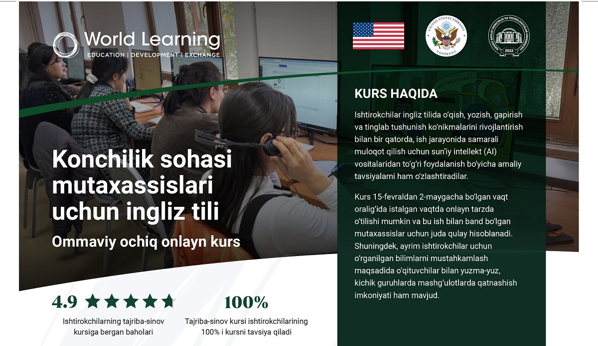 OKMK xodimlari xalqaro ingliz tili kursini muvaffaqiyatli tamomladilar
